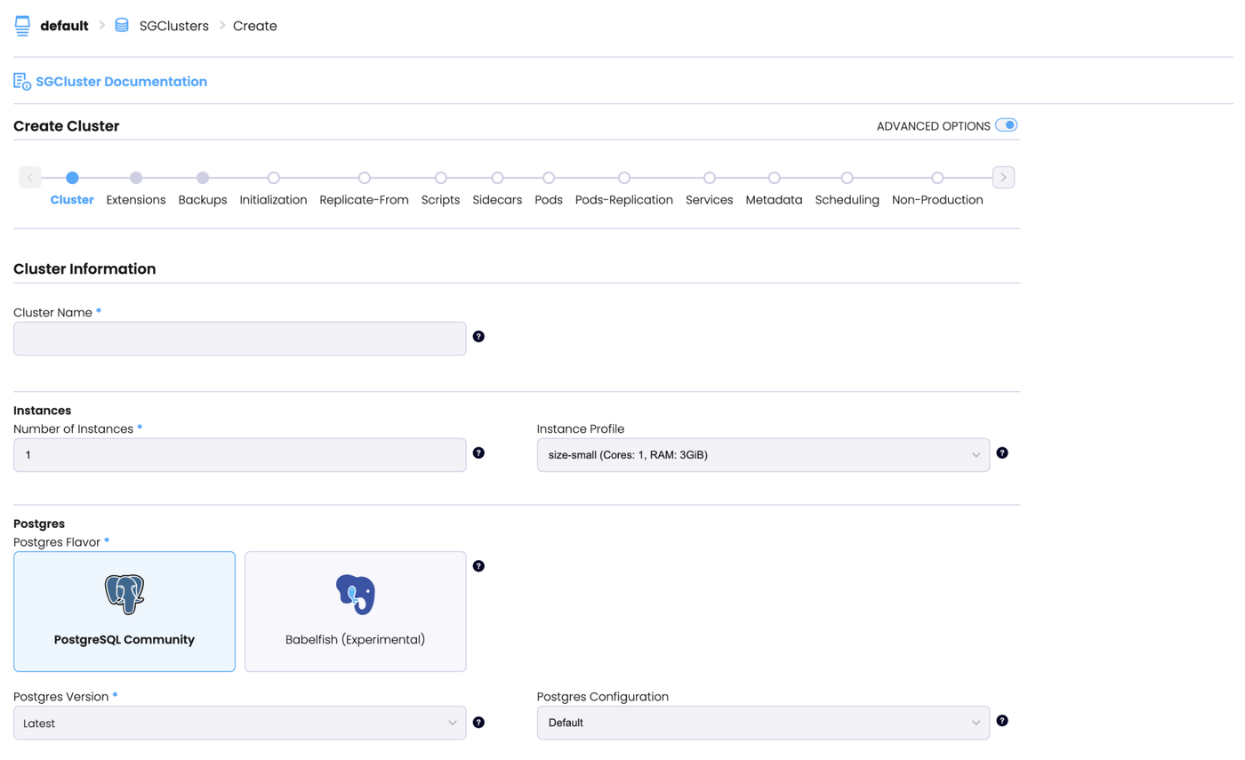 A brief introduction to StackGres
