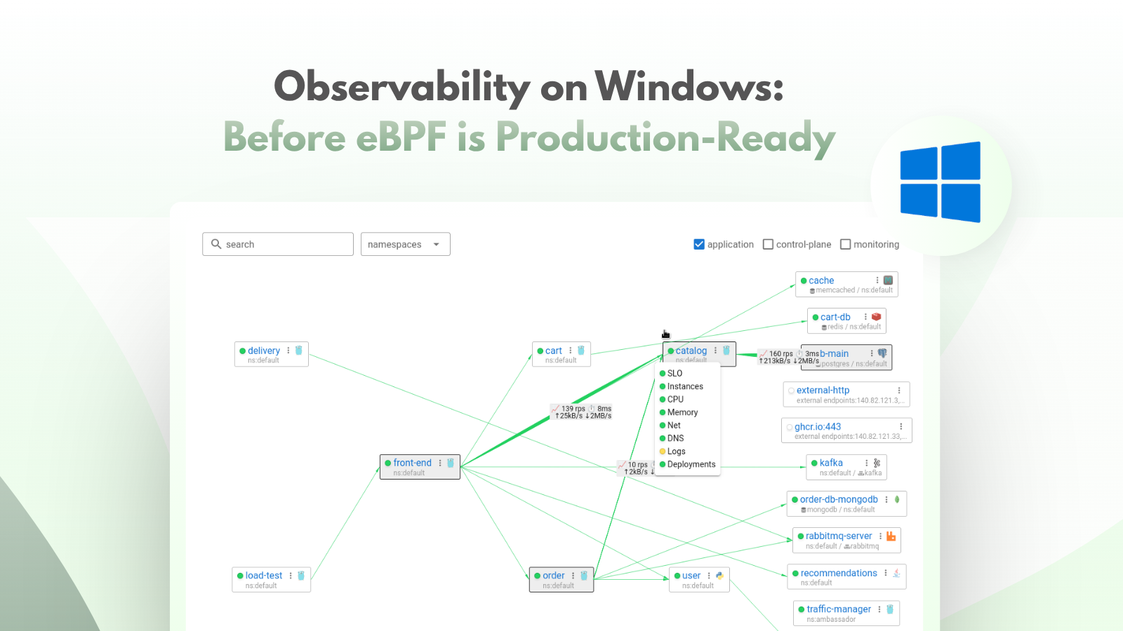 Observability on Windows, before eBPF is ready